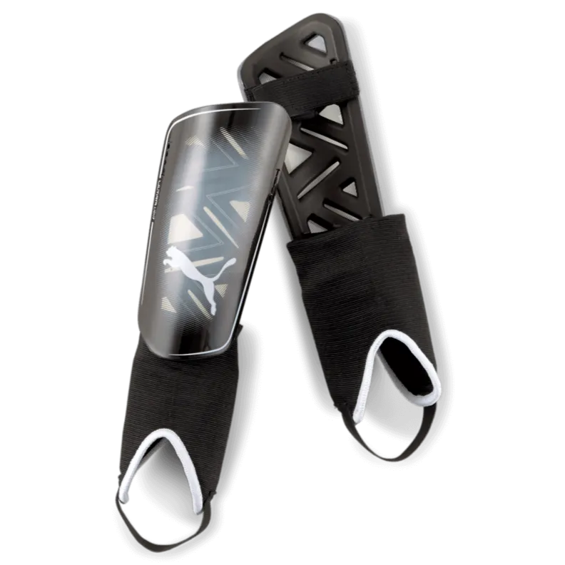 Puma Ultra Light Ankle Shin Guards - Black-White (Set)