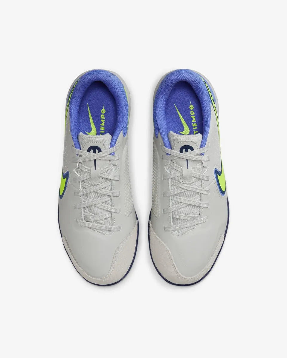 Nike JR Legend 9 Academy Indoor - Grey-Volt-Saphire (Pair - Top)