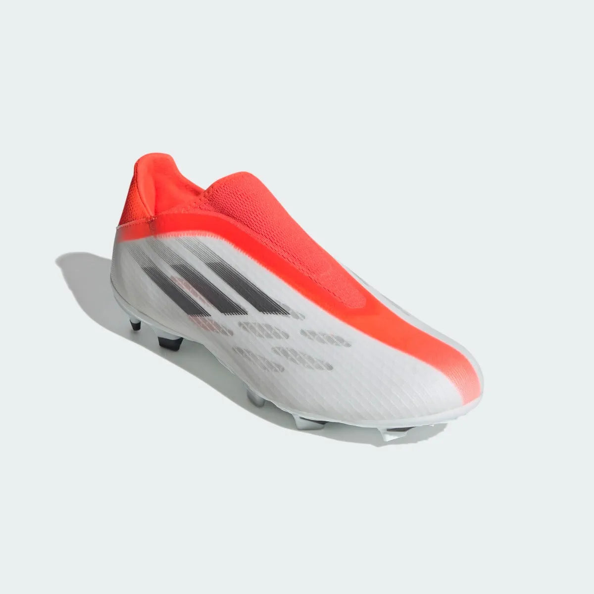 Adidas X Speedflow .3 Laceless FG  - White-Iron. Metallic (Diagonal 1)