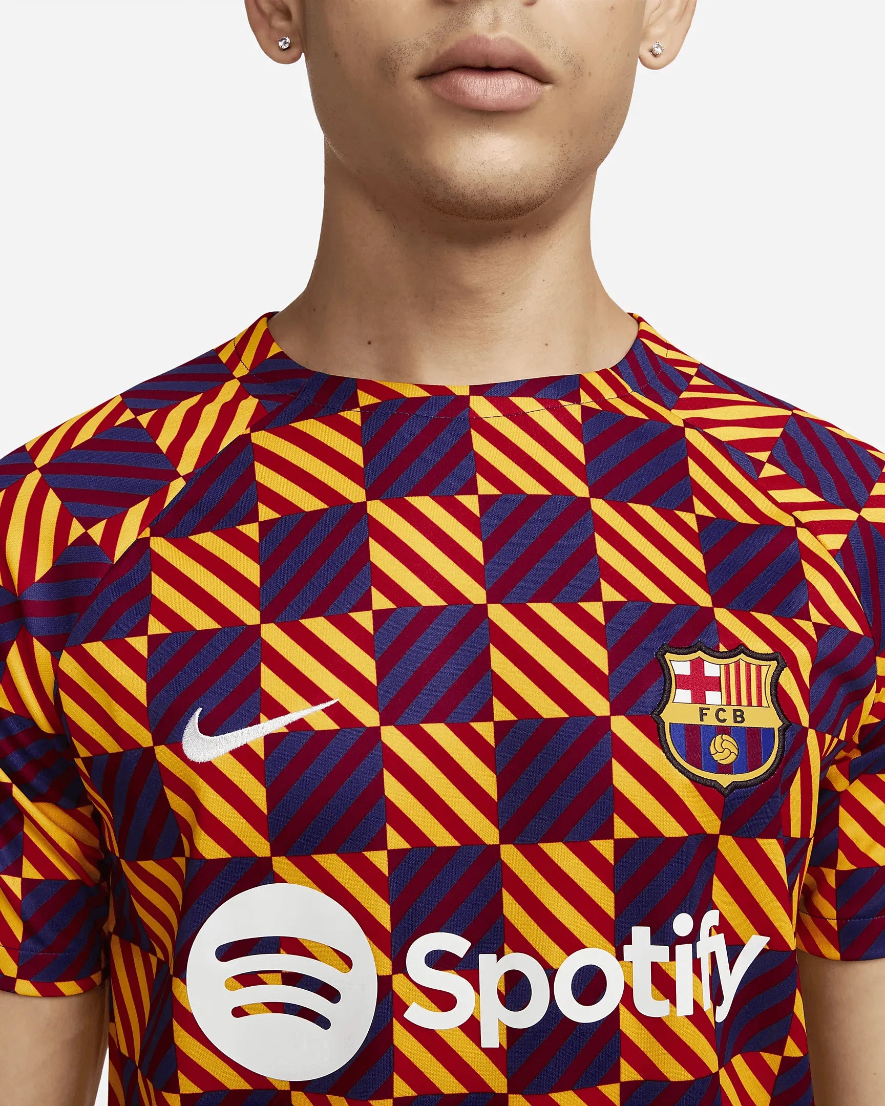 Nike 2023 Barcelona Men's Pre-Match Jersey (Detail 1)
