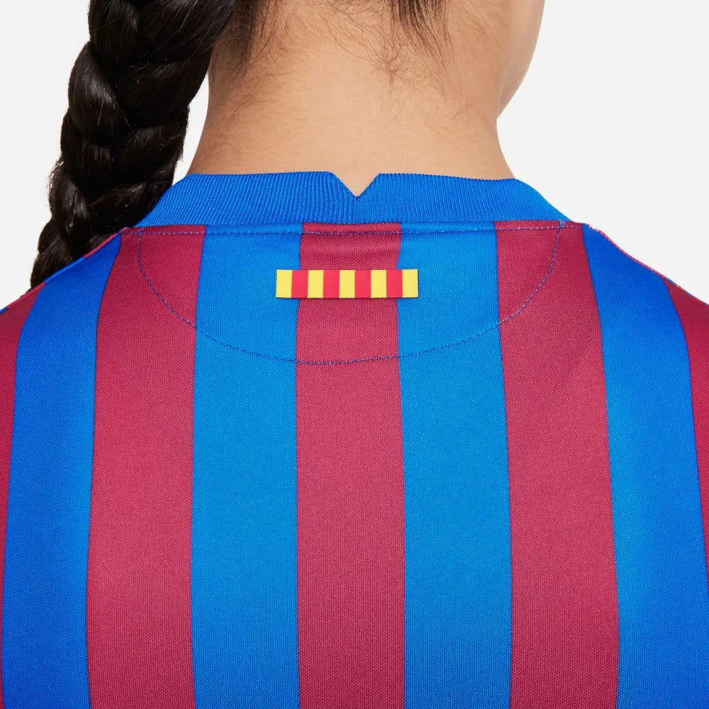 Nike 2021-22 Barcelona Youth Home Jersey - Soar-Pale Ivory (Detail 2)
