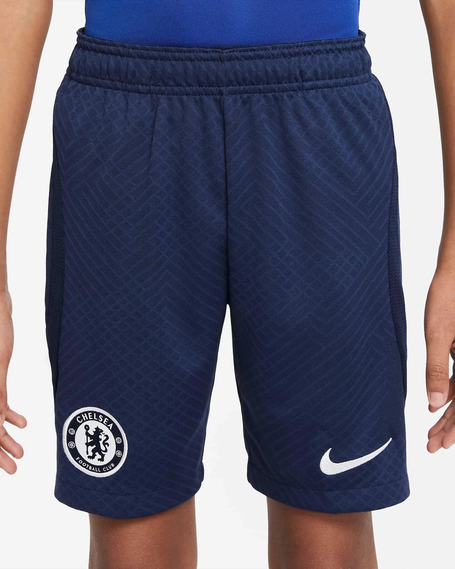 Nike 2022-23 Chelsea Youth Strike Shorts - College Navy-White (Front)