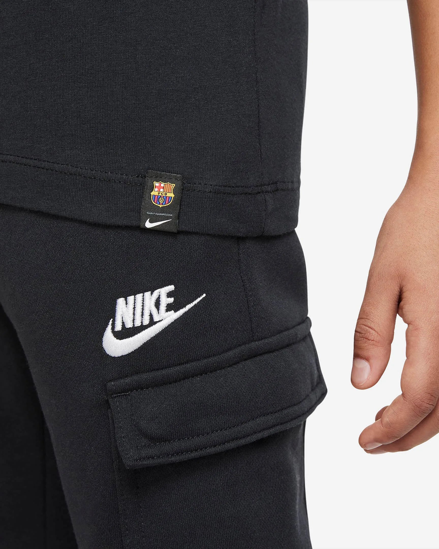 Nike 2022-23 FC Barcelona Youth Ground Tee - Black (Detail 2)