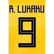Belgium 2018 Away R.Lukaku #9 Jersey Name Set