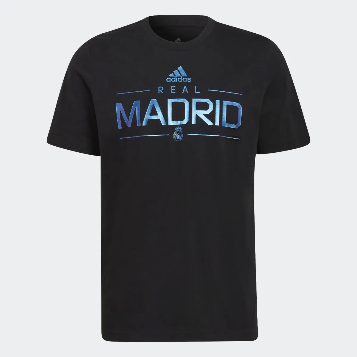 adidas 2022-23 Real Madrid Graphic Tee - Black-Blue (Front)
