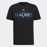 adidas 2022-23 Real Madrid Graphic Tee - Black-Blue (Front)