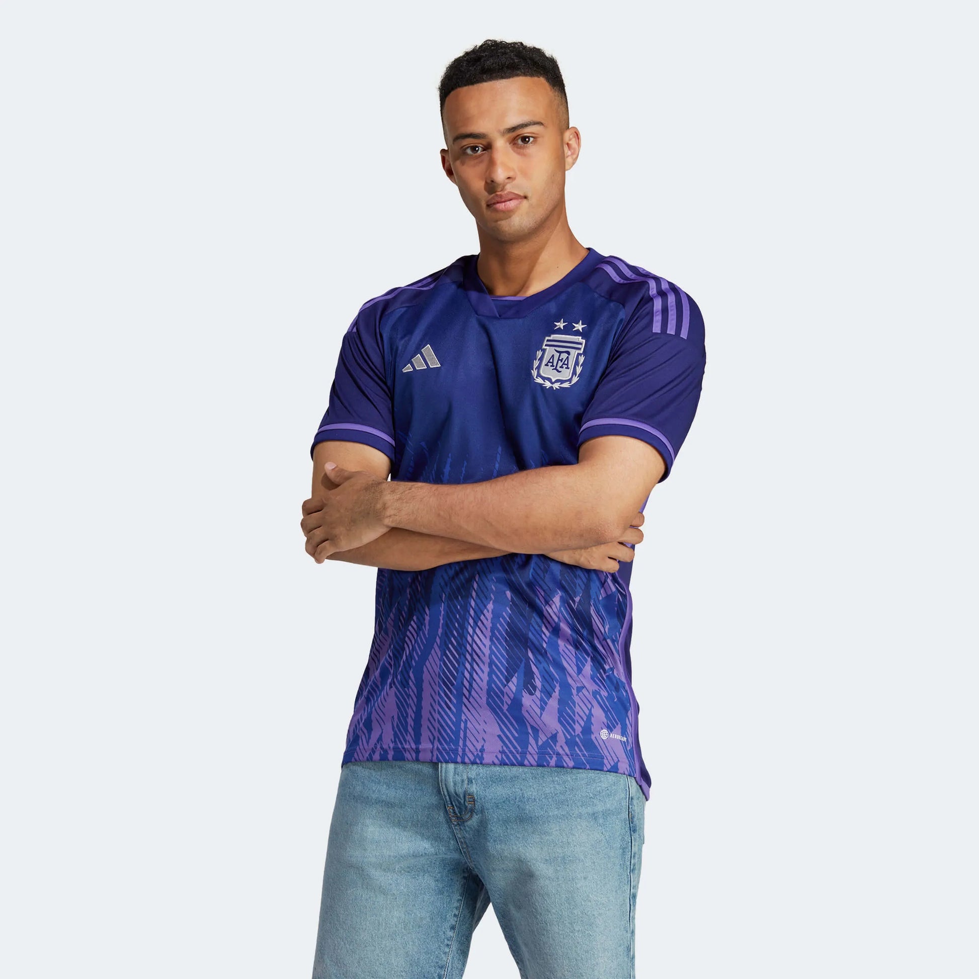 adidas 2022-23 Argentina Away Jersey Indigo-Purple (Model - Front)