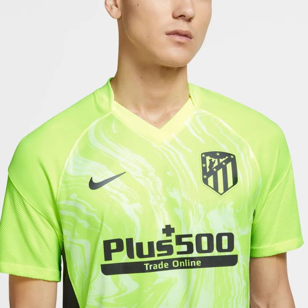 Nike 2020-21 Atletico Madrid Third Jersey - Volt-Black (Detail 1)
