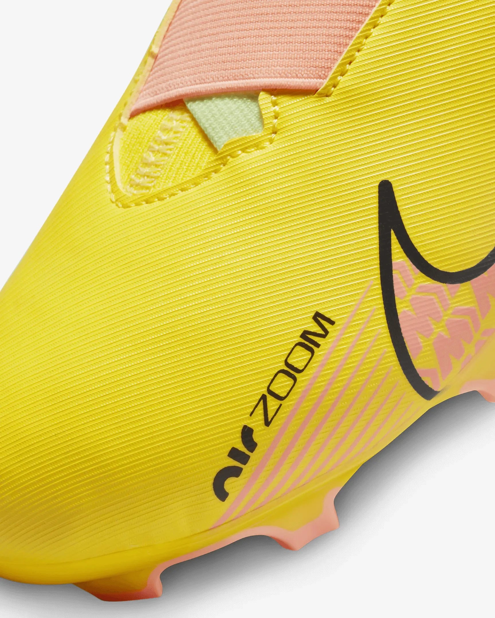 Nike Jr Zoom Vapor 15 Academy FG/MG - Yellow Strike-Sunset Glow (Detail 2)