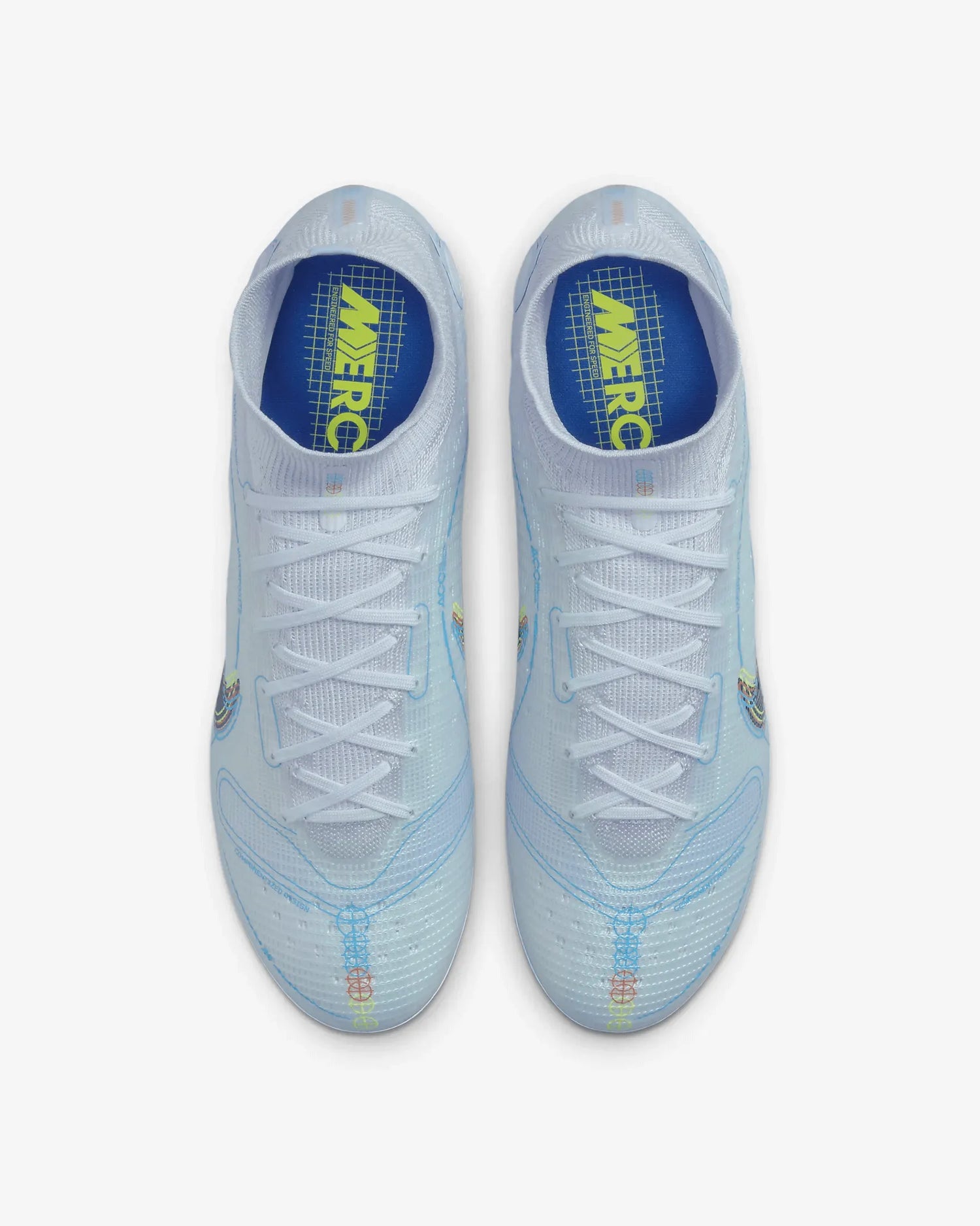 Nike Superfly 8 Elite FG - Grey-Blue (Pair - Top)