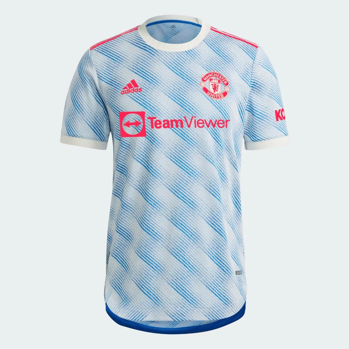 Adidas 2021-22 Manchester United Away Authentic Jersey - White-Royal (Front)