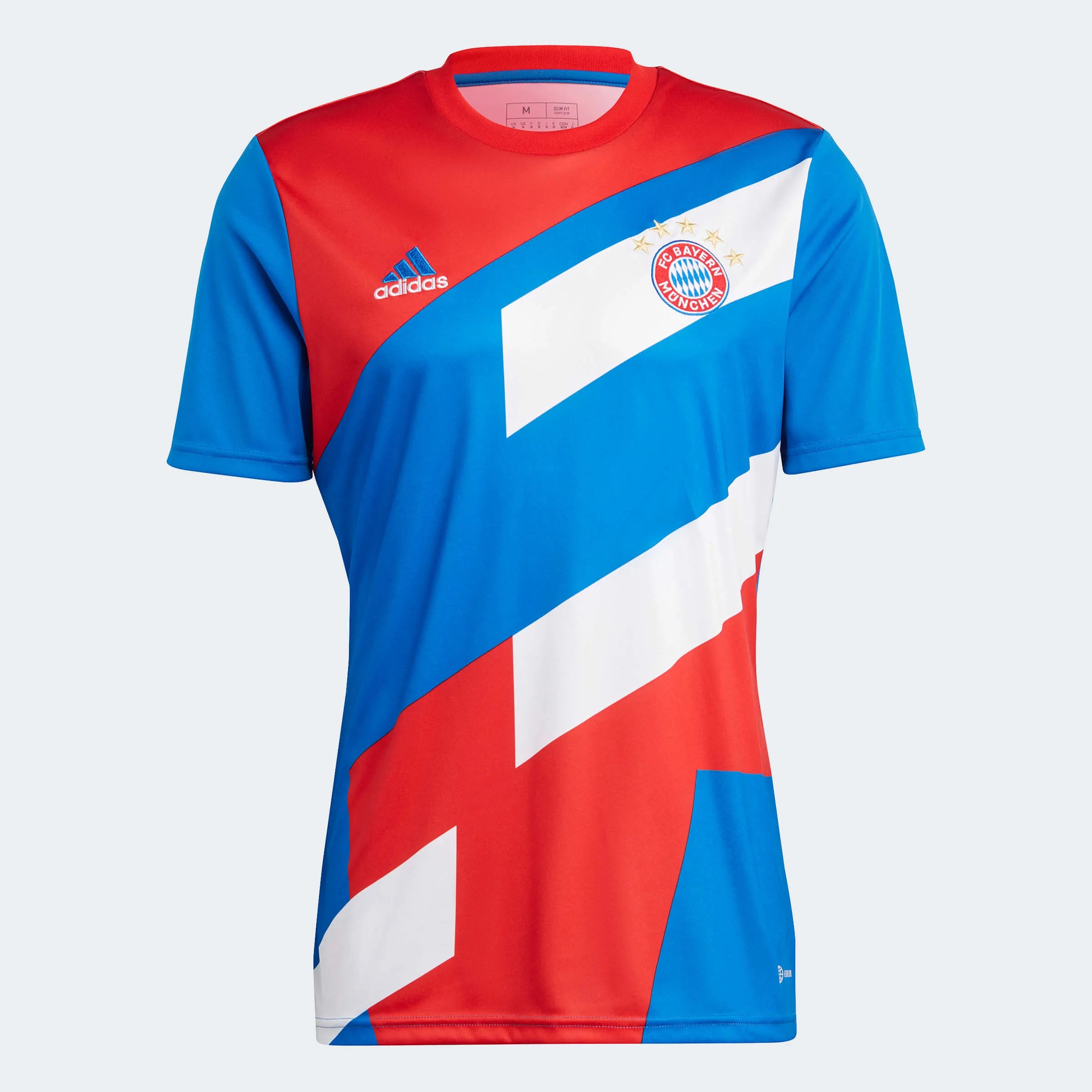 adidas 2023 FC Bayern Munich Pre-Match Jersey - Red-Bright Royal (Front)