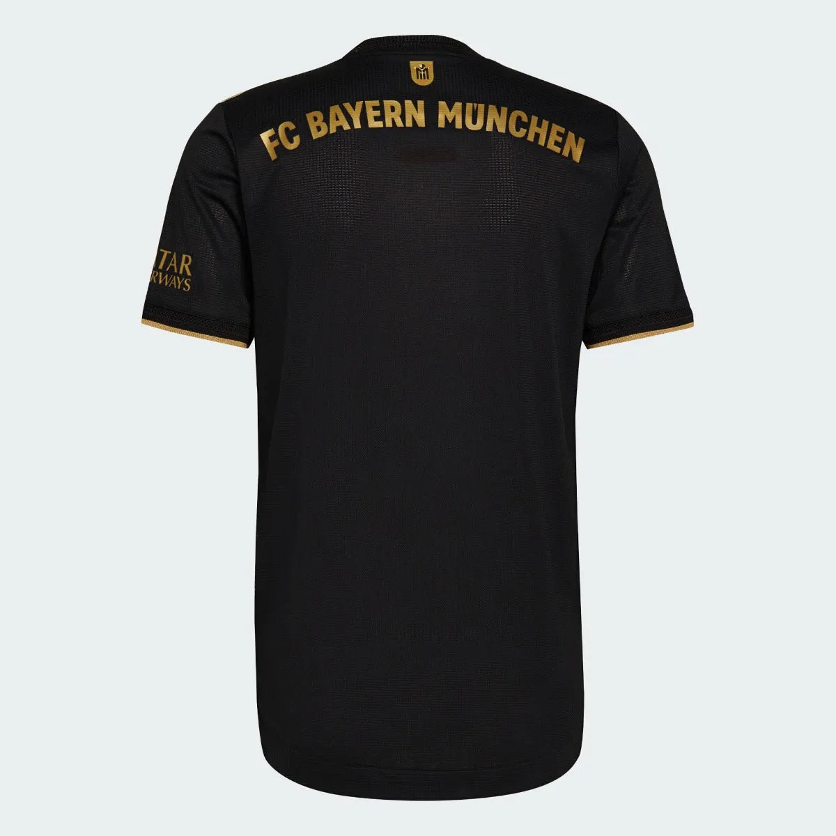 Adidas 2021-22 Bayern Munchen Authentic Away Jersey - Black-Gold (Back)