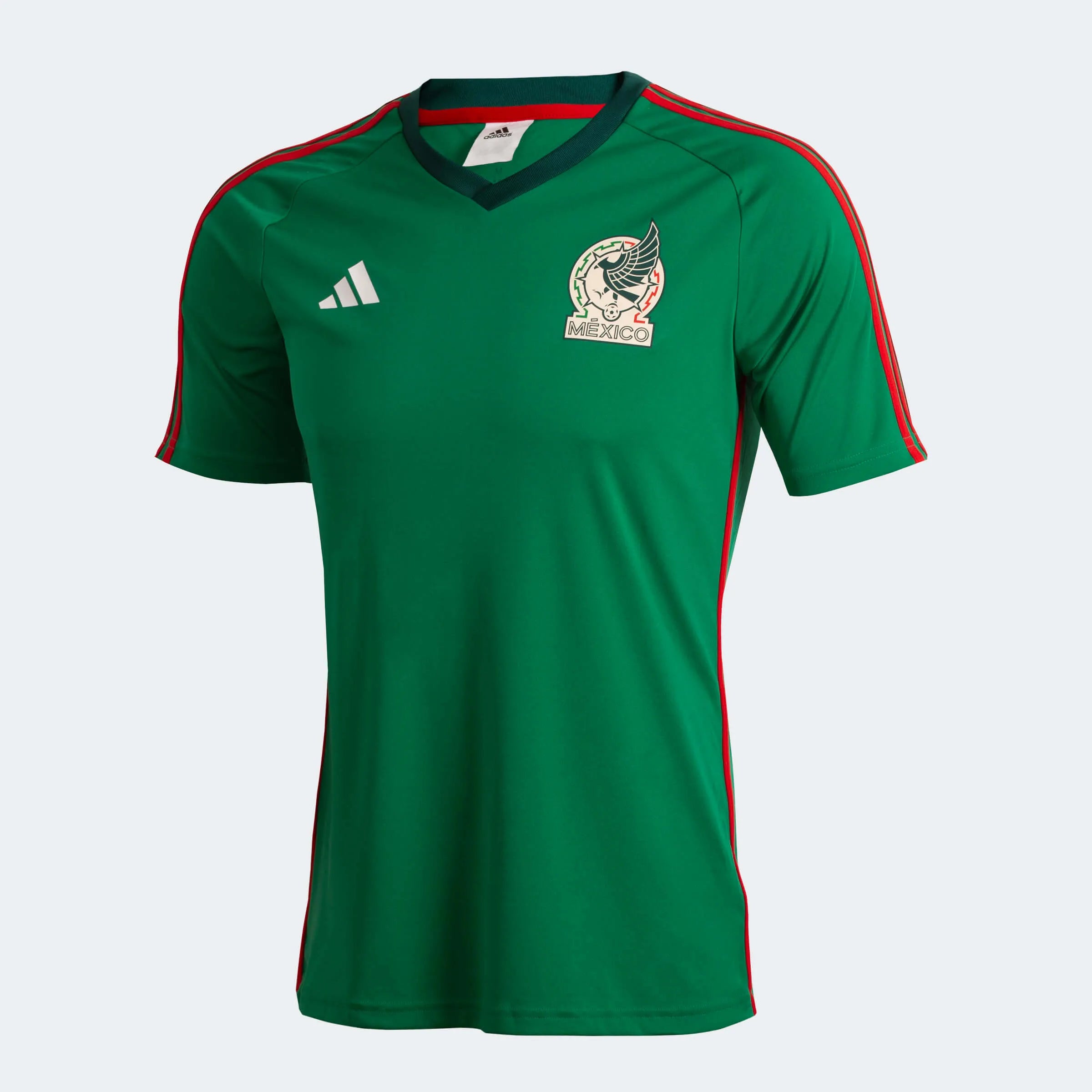 adidas 2022-23 Mexico Home Fan Shirt Green-Red (Diagonal - Front)