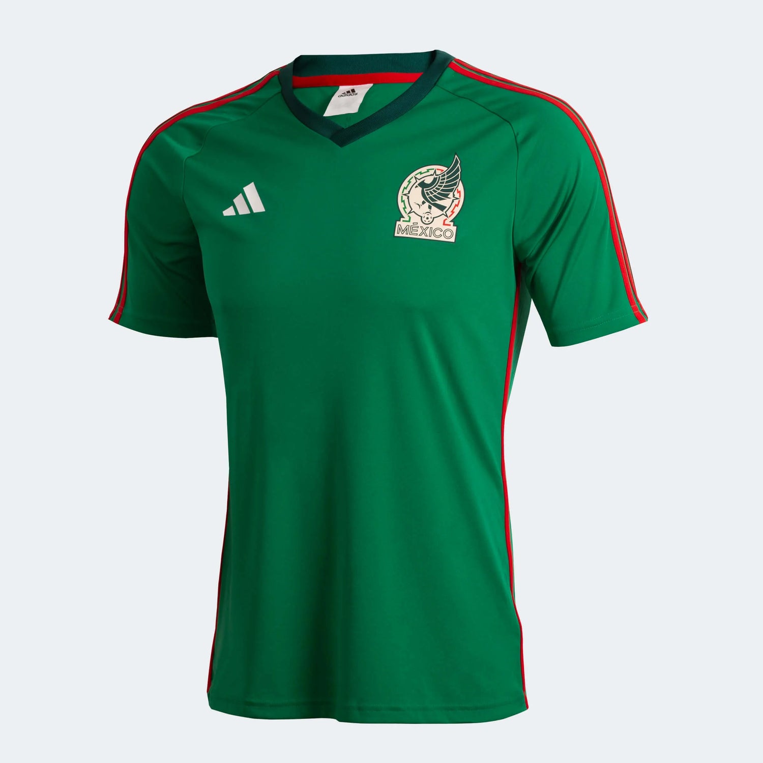 adidas 2022-23 Mexico Home Fan Shirt Green-Red (Diagonal - Front)