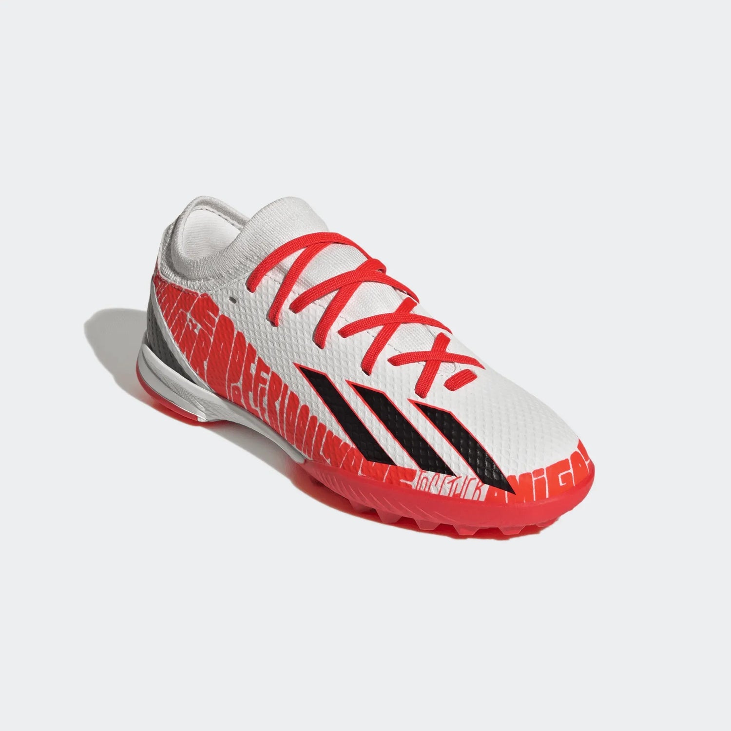 adidas JR X SpeedPortal Messi .3 Turf - White-Black-Solar Red (Diagonal 1)