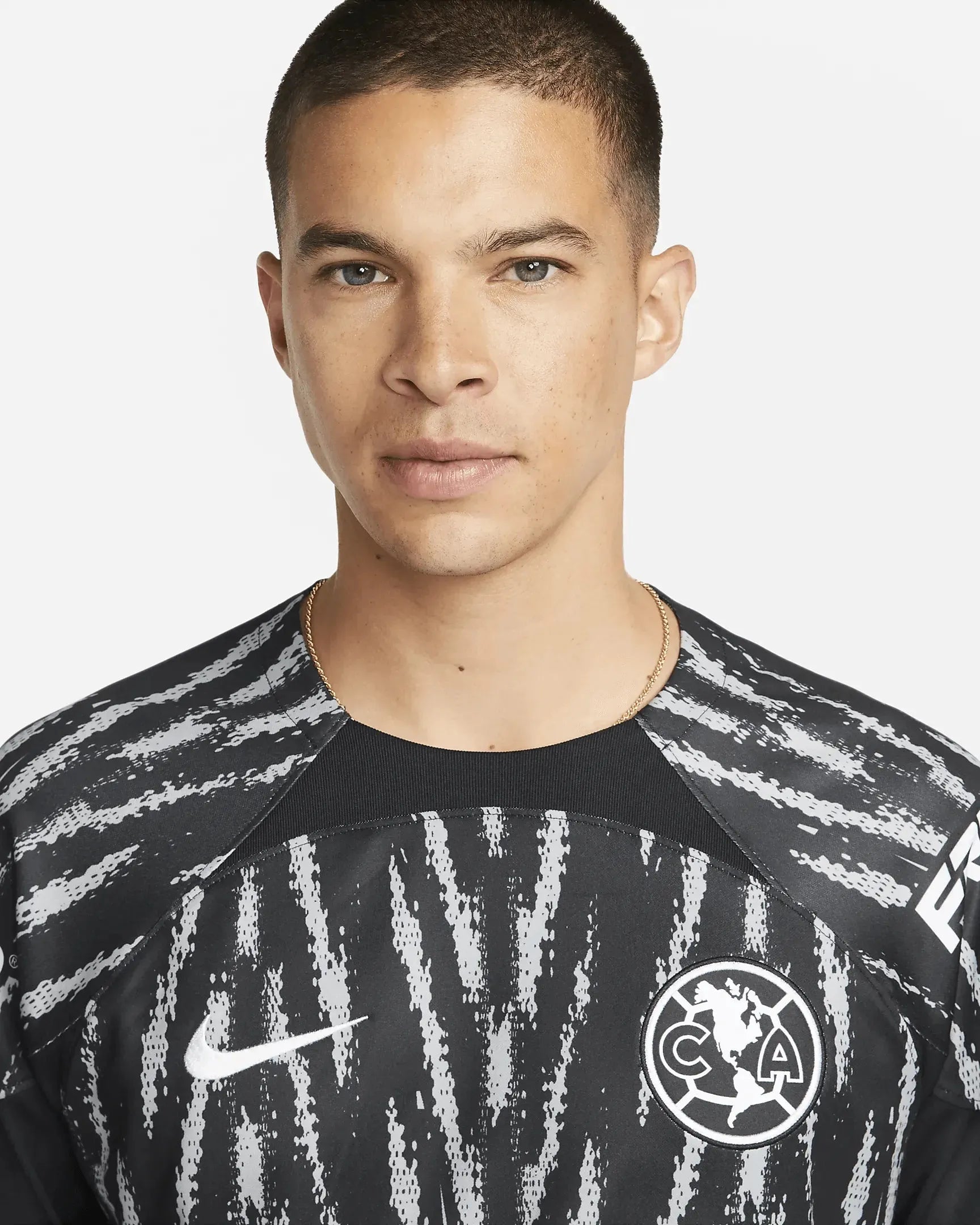 Nike 2022-23 Club America Long Sleeve Goalkeeper Jersey - Black-Grey (Detail 1)