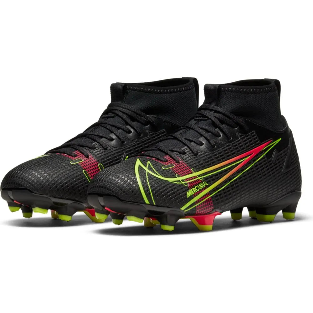 Nike JR Mercurial Superfly 8 Academy FG-MG - Black-Volt-Crimson