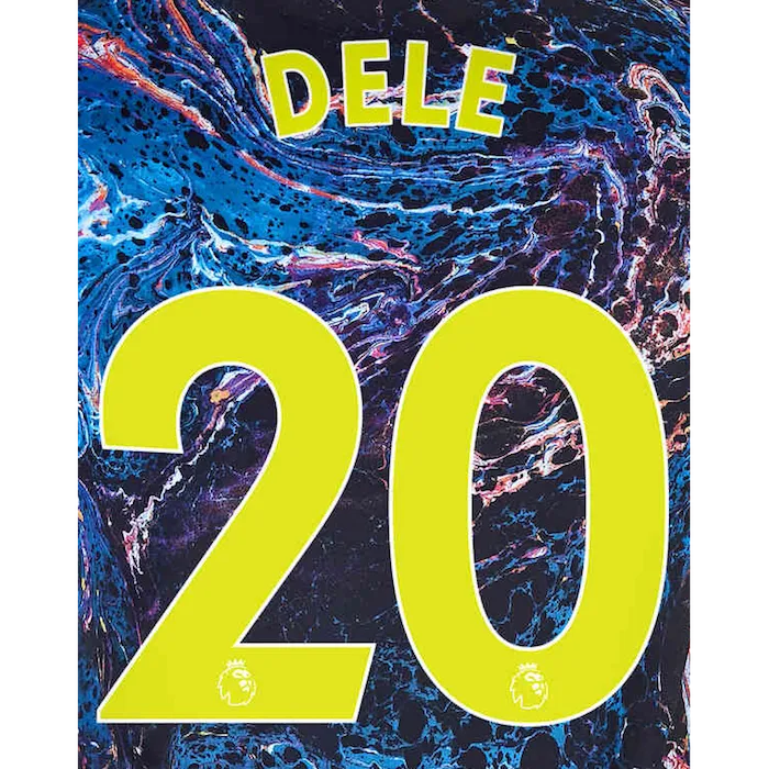 Tottenham 2021/22 Away Dele #20 Jersey Name Set-Yellow (Main)