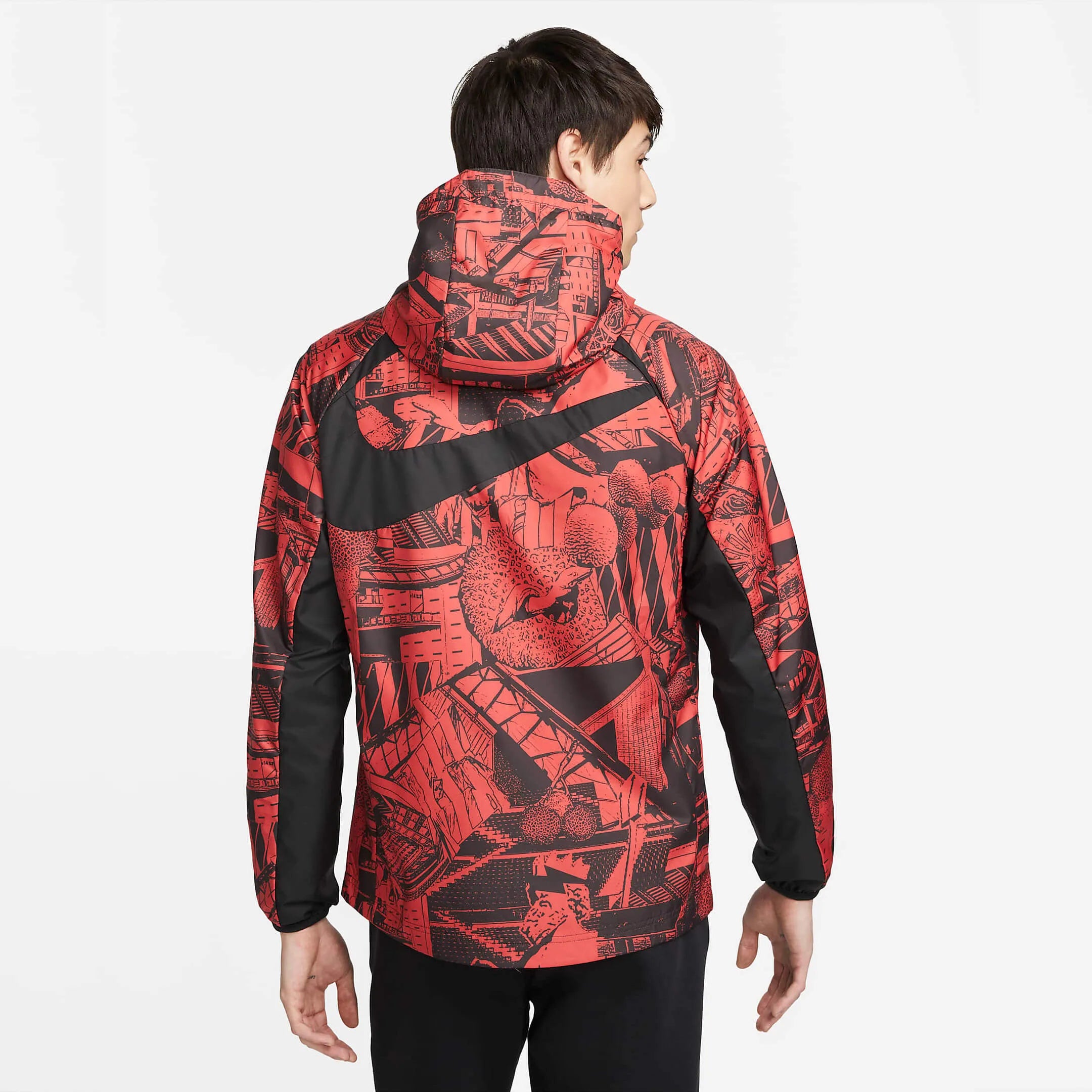 Nike 22-23 Atletico Madrid AWF Jacket GX - Red-Black (Model - Back)