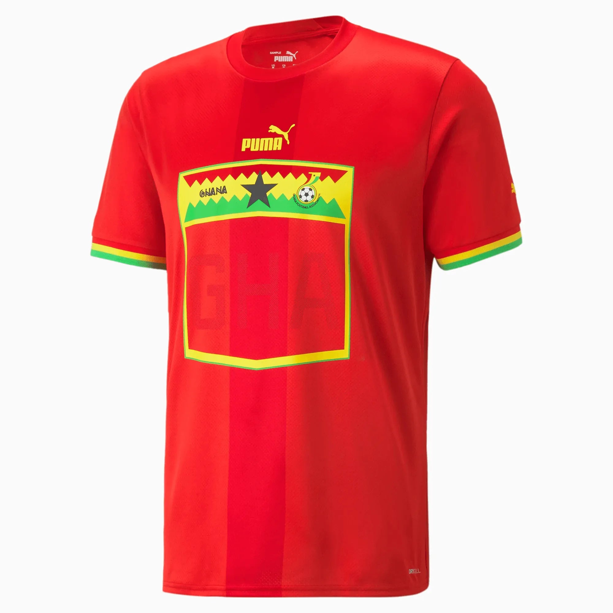 Puma 2022-23 Ghana Away Jersey Red-Yellow (Front)