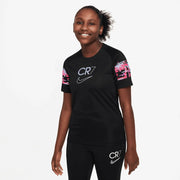 Nike 2023 CR7 Youth Training Jersey - Black-Blue-Pink (Model - Front)