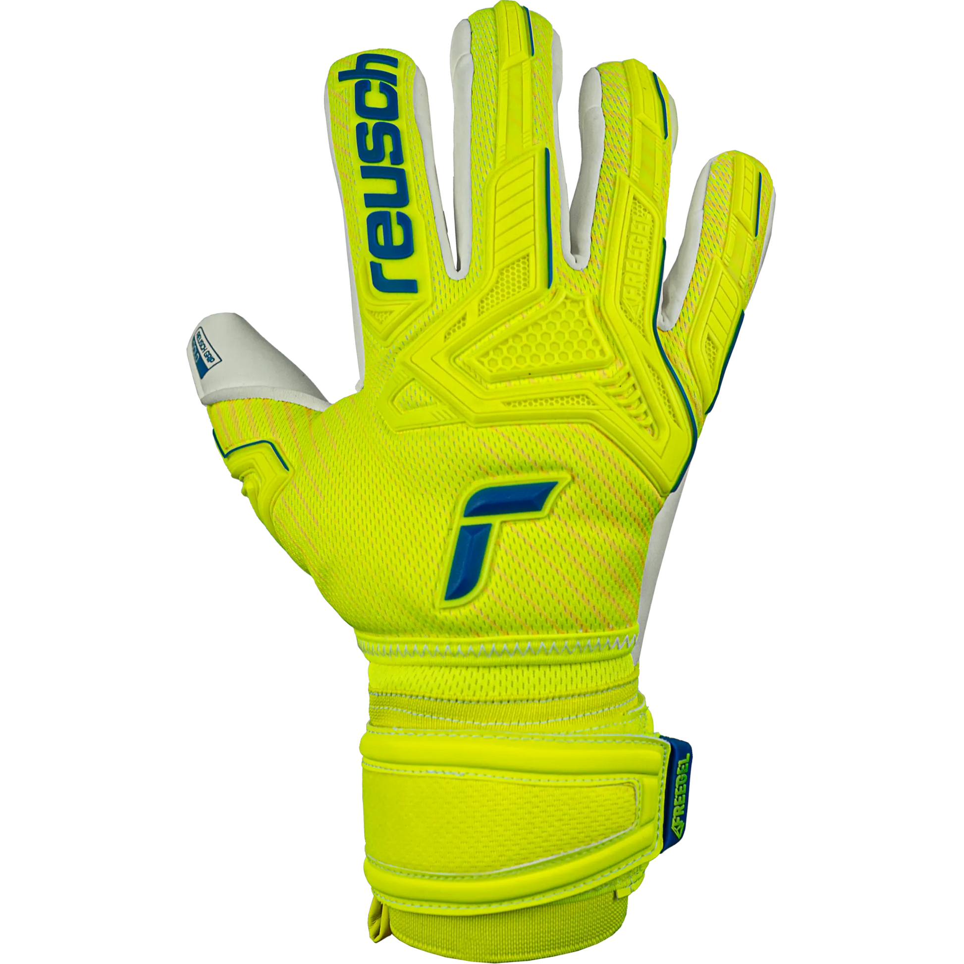 Reusch JR Attrakt Freegel Gold FS - Volt-Blue-White (Single - Outer)