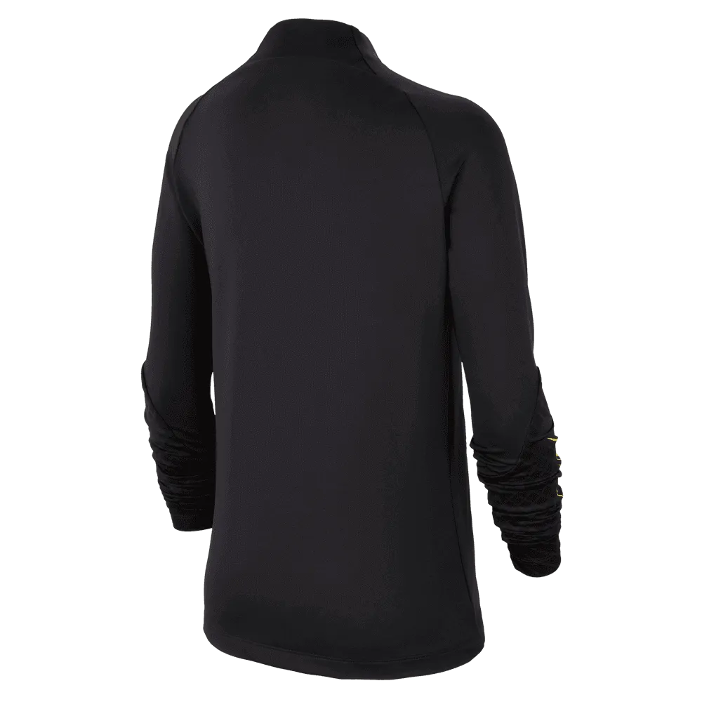 Jordan 2022-23 Youth PSG Strike Drill Top - Black - Yellow (Back)