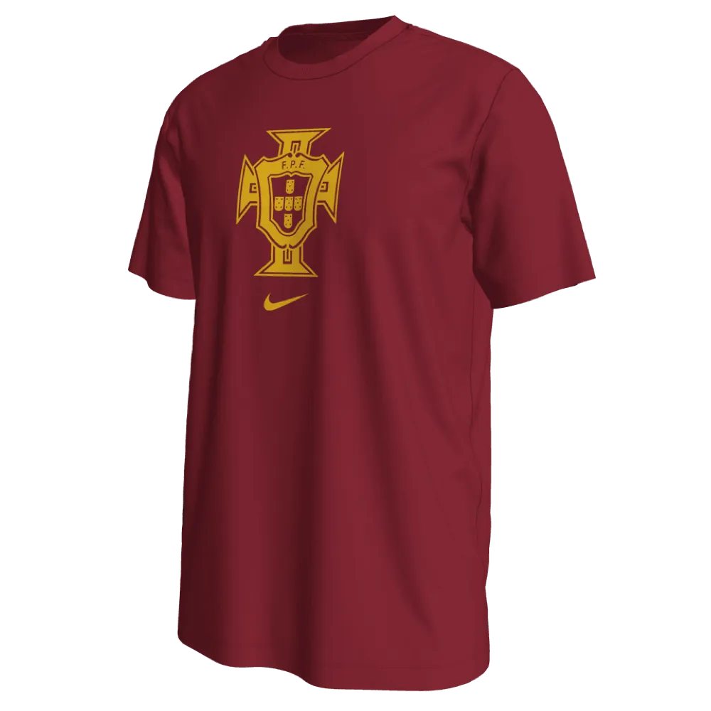 Nike 2022-23 Portugal WC Crest Tee - Red (Front)