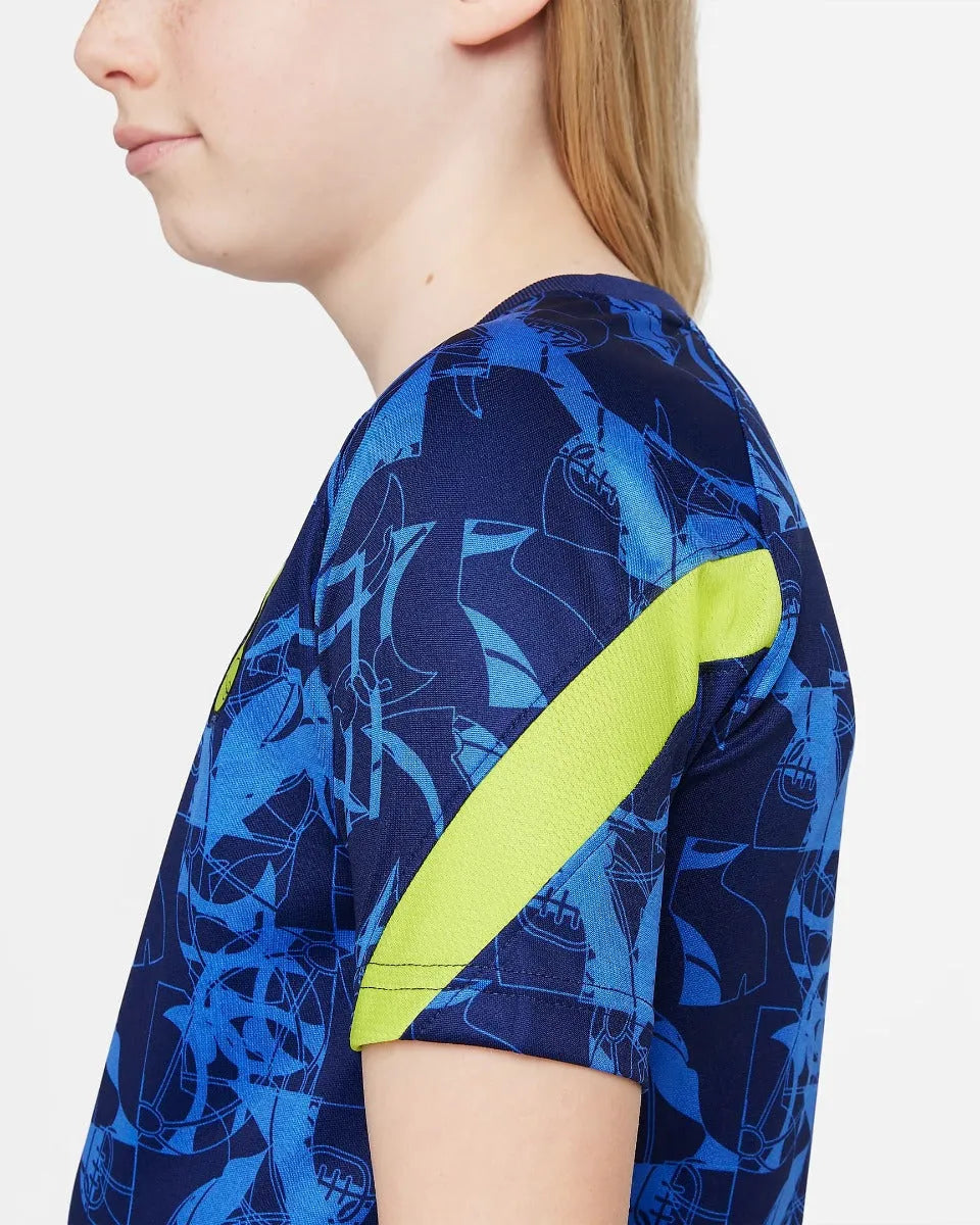 Nike 2021-22 Tottenham Youth Dry-Fit Pre-Match SS Jersey - Blue-Navy (Detail 3)