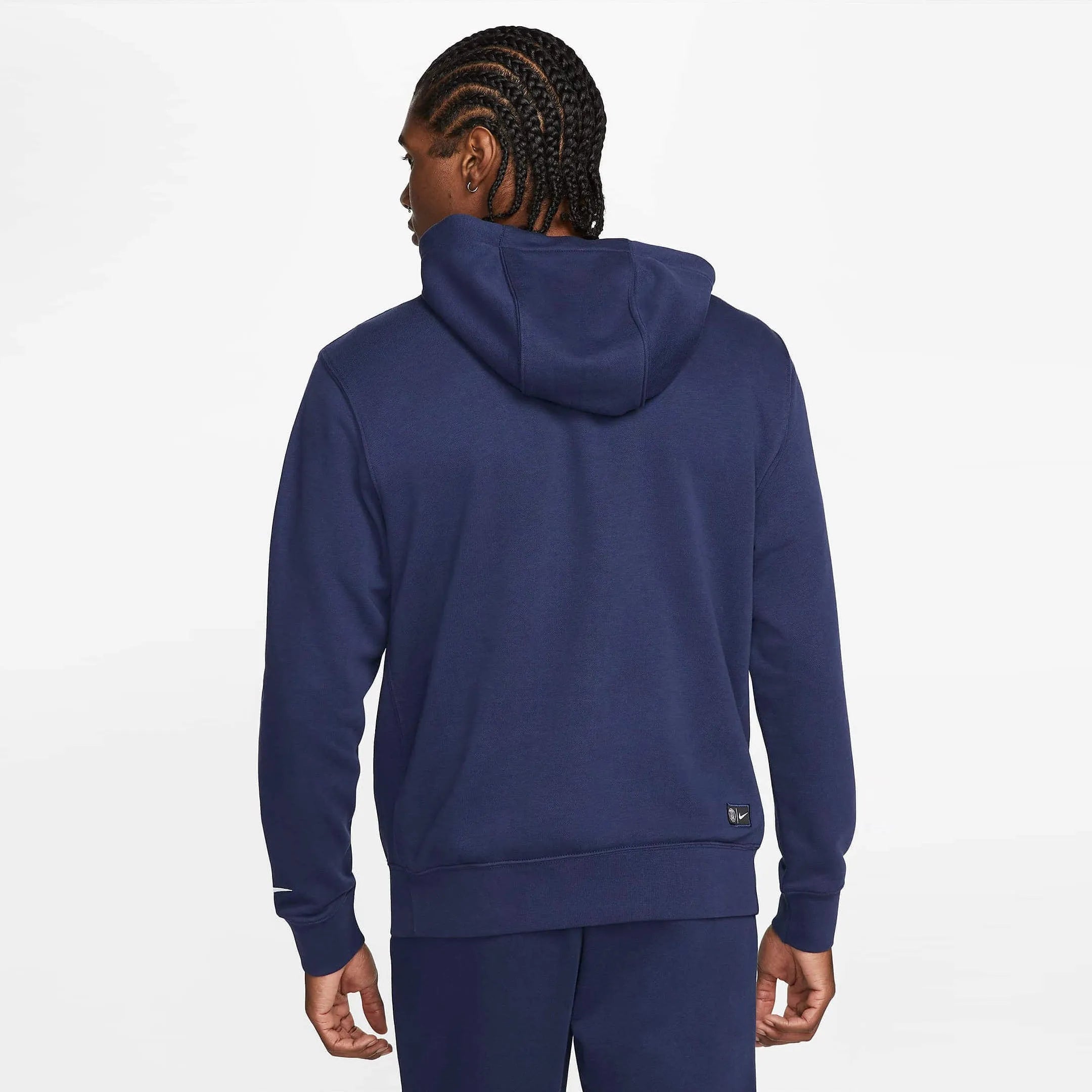 Nike 2022-23 PSG GFA Fleece Hoodie - Midnight Navy-White (Model - Back)