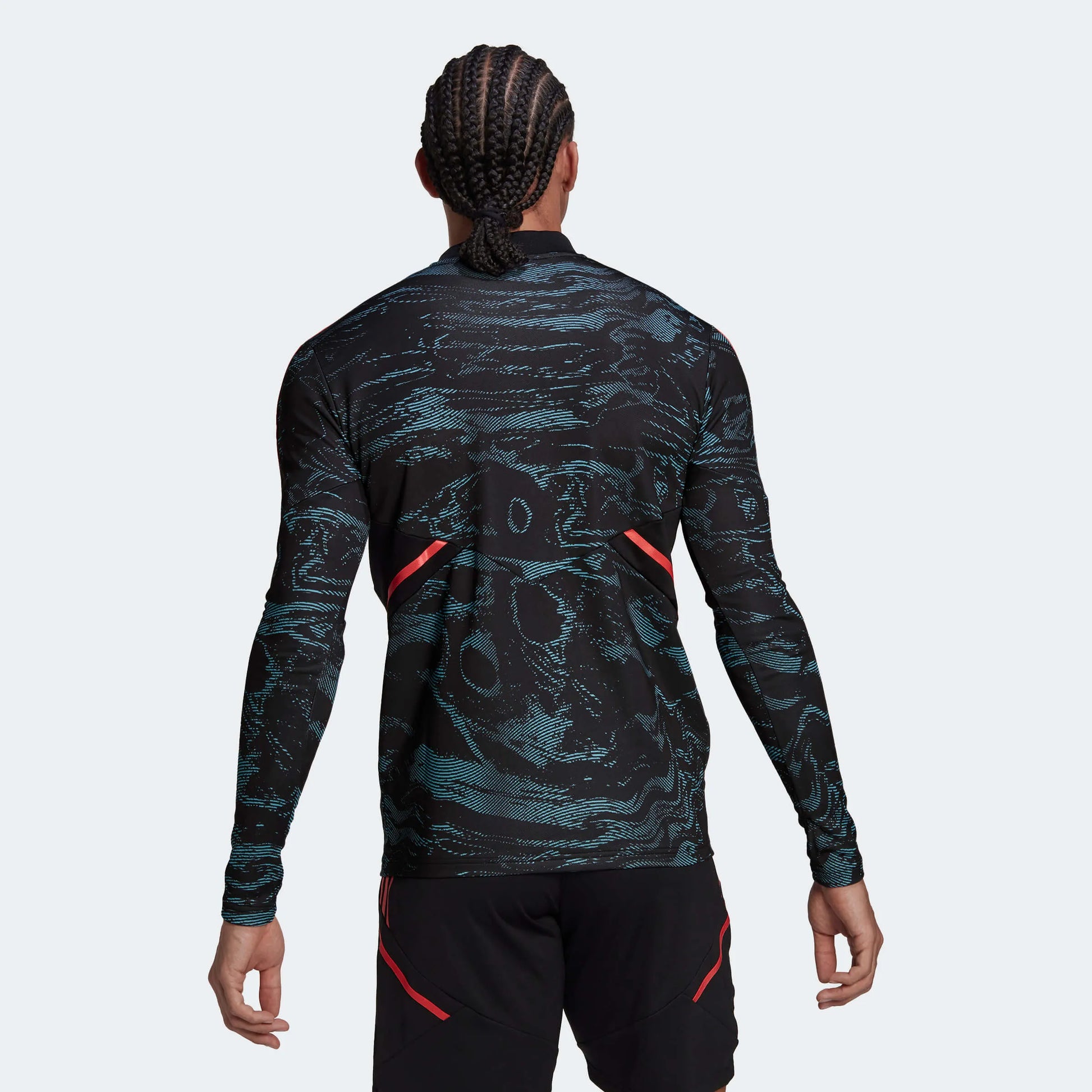adidas 2022-23 Arsenal Training Top - Blue-Black (Model - Back)