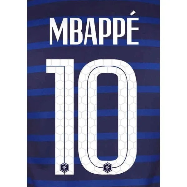 France 2020/21 Home Mbappe #10 Jersey Name Set