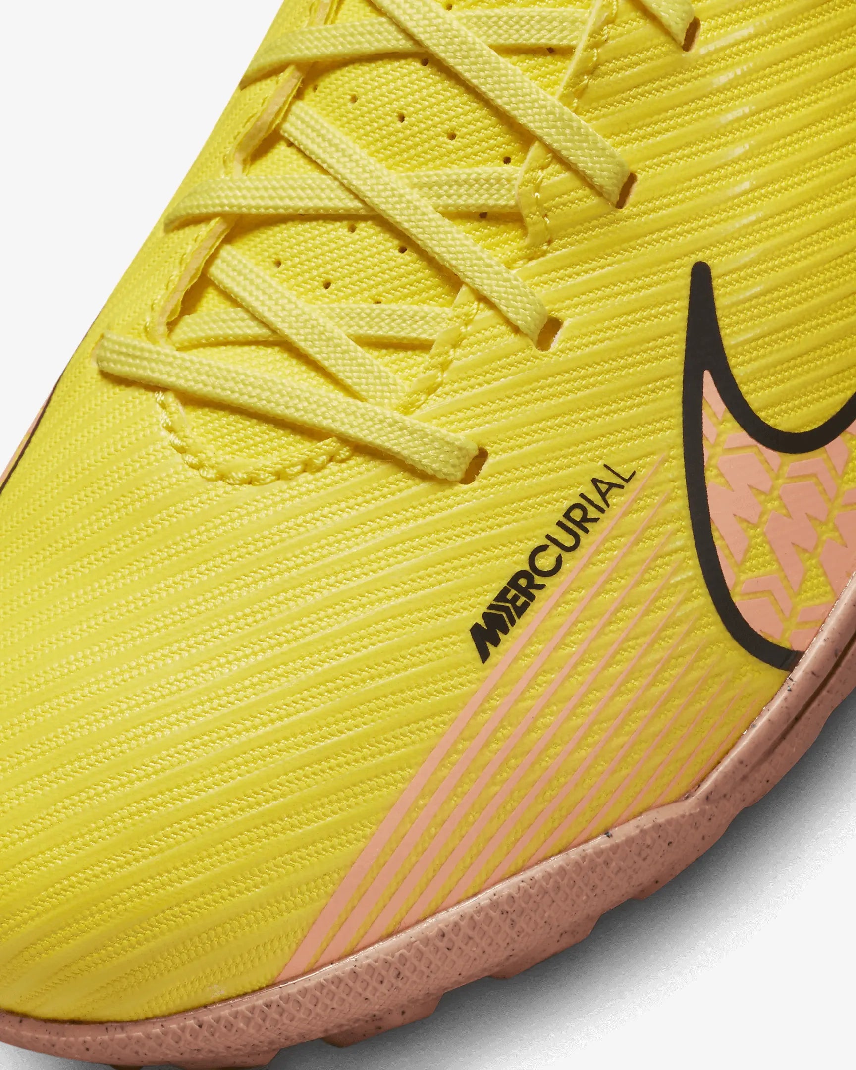 Nike Jr Vapor 15 Club Turf - Yellow Strike-Sunset Glow (Detail 1)