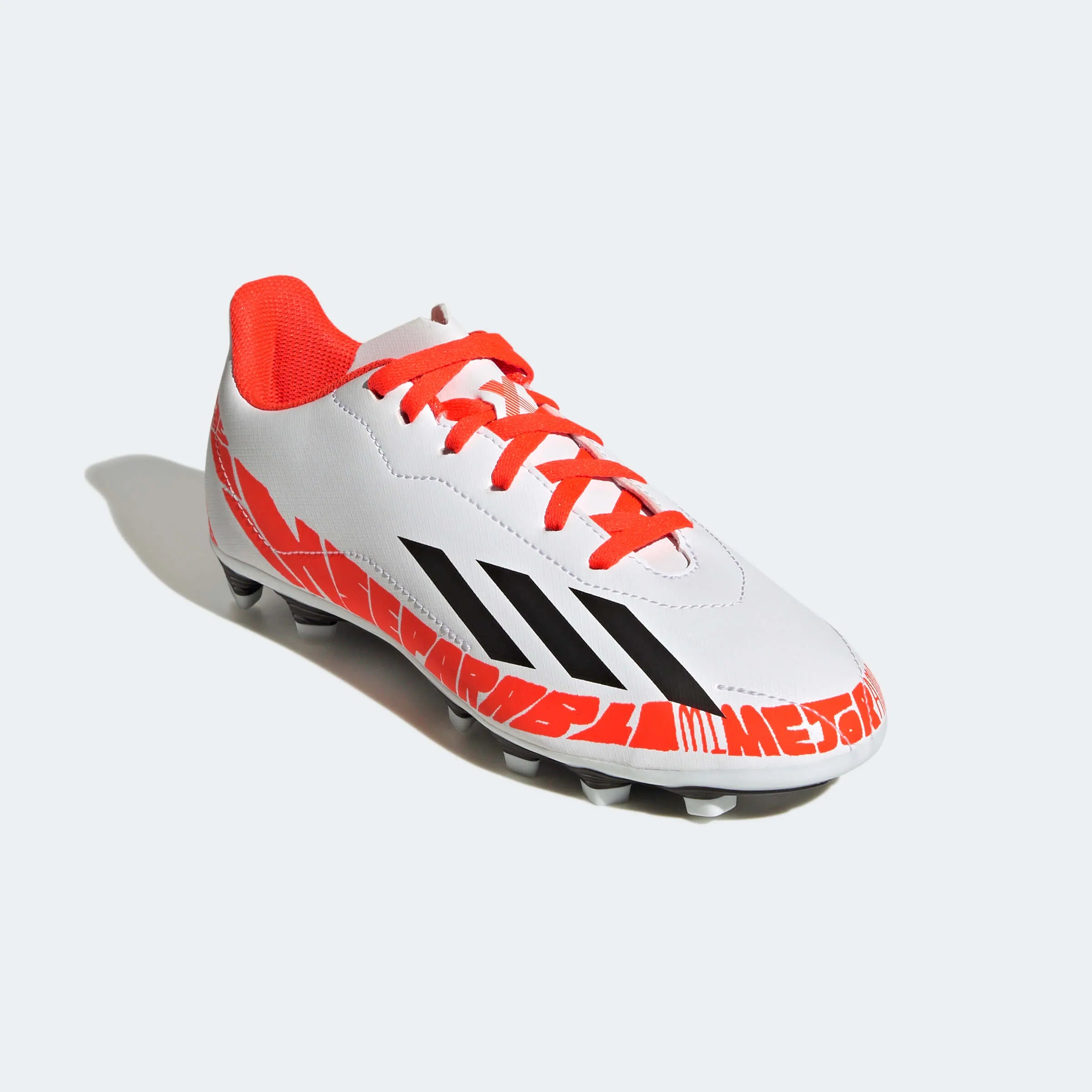 adidas Kids X SpeedPortal Messi .4 FG - White-Black-Solar Red (Diagonal 1)