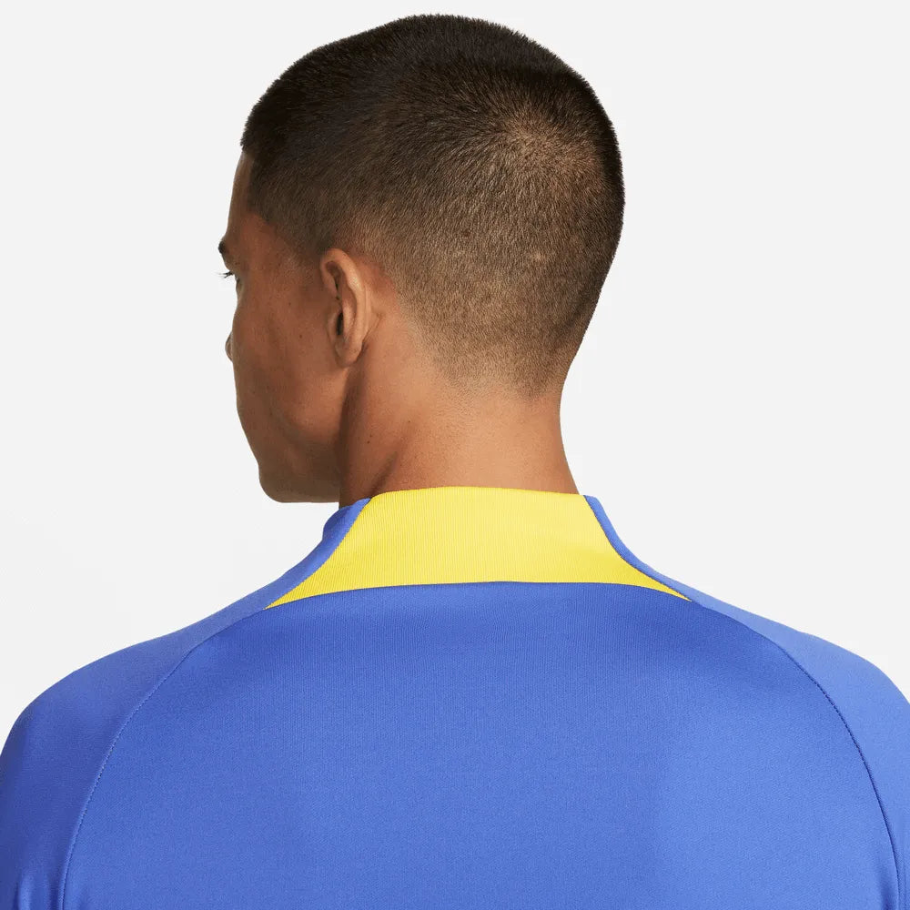 Nike 2022-23 Club America Strike Drill Top - Medium Blue-Yellow (Detail 2)
