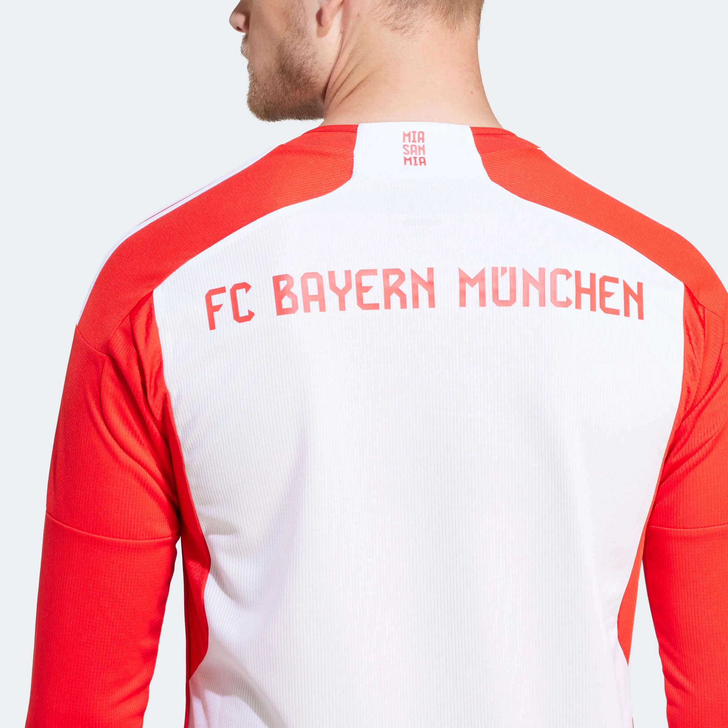 adidas 2023-24 Bayern Munich Men's Stadium Home Long-Sleeve Jersey (Detail 2)