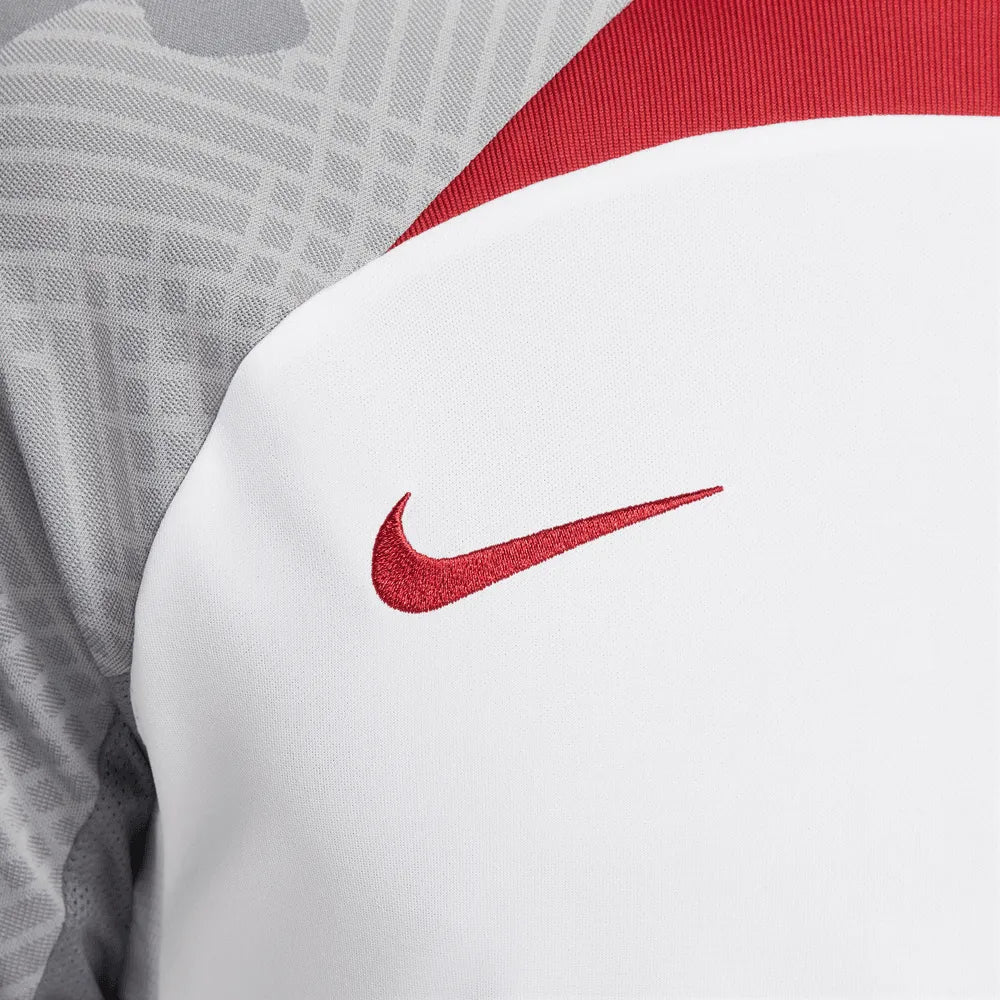 Nike 2022-23 Liverpool FC Strike Training Jersey - White-Grey-Tough Red (Detail 2)