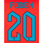 England 2022-23 Away Foden #20 Jersey Name Set (Back)