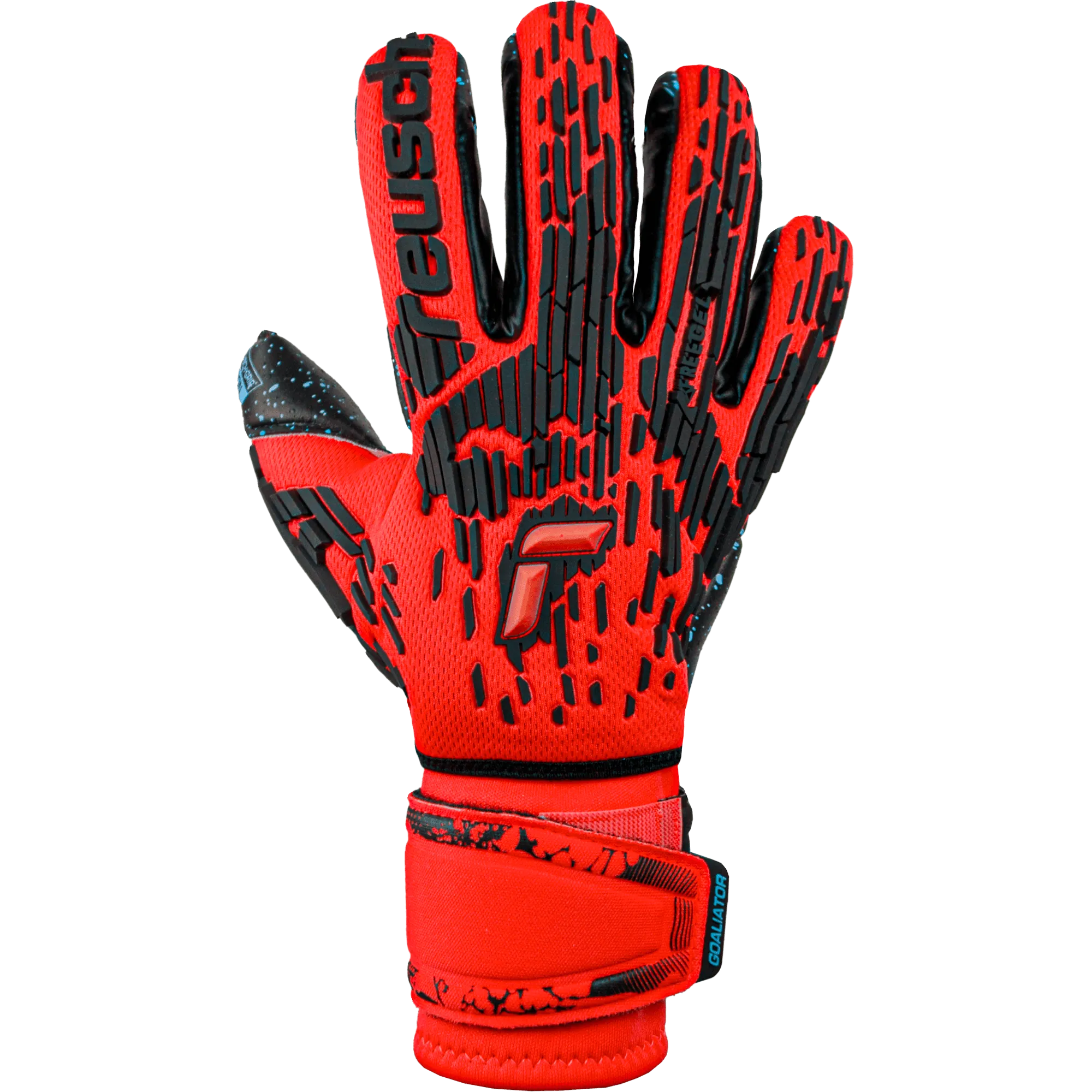 Reusch Attrakt Freegel Fusion Ortho-Tec Goaliator Goalkeeper Gloves - Bright Red-Black (Single - Outer)