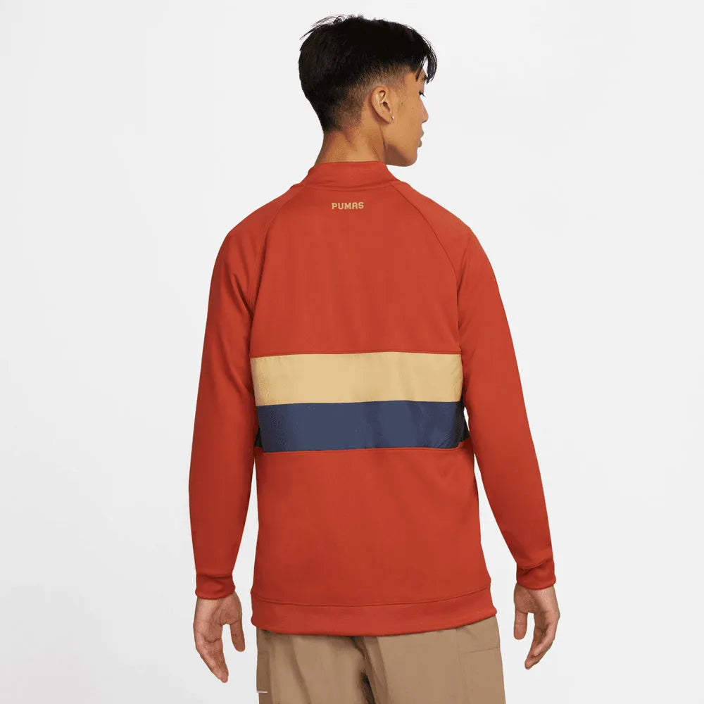 Nike 2021-22 Pumas I96 Anthem Jacket - Firewood Orange (Model - Back)