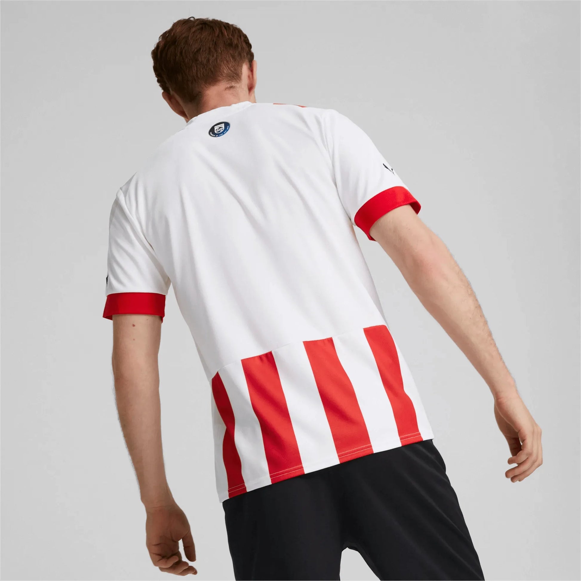 Puma 2022-23 PSV Home Jersey Red-White (Model - Back)