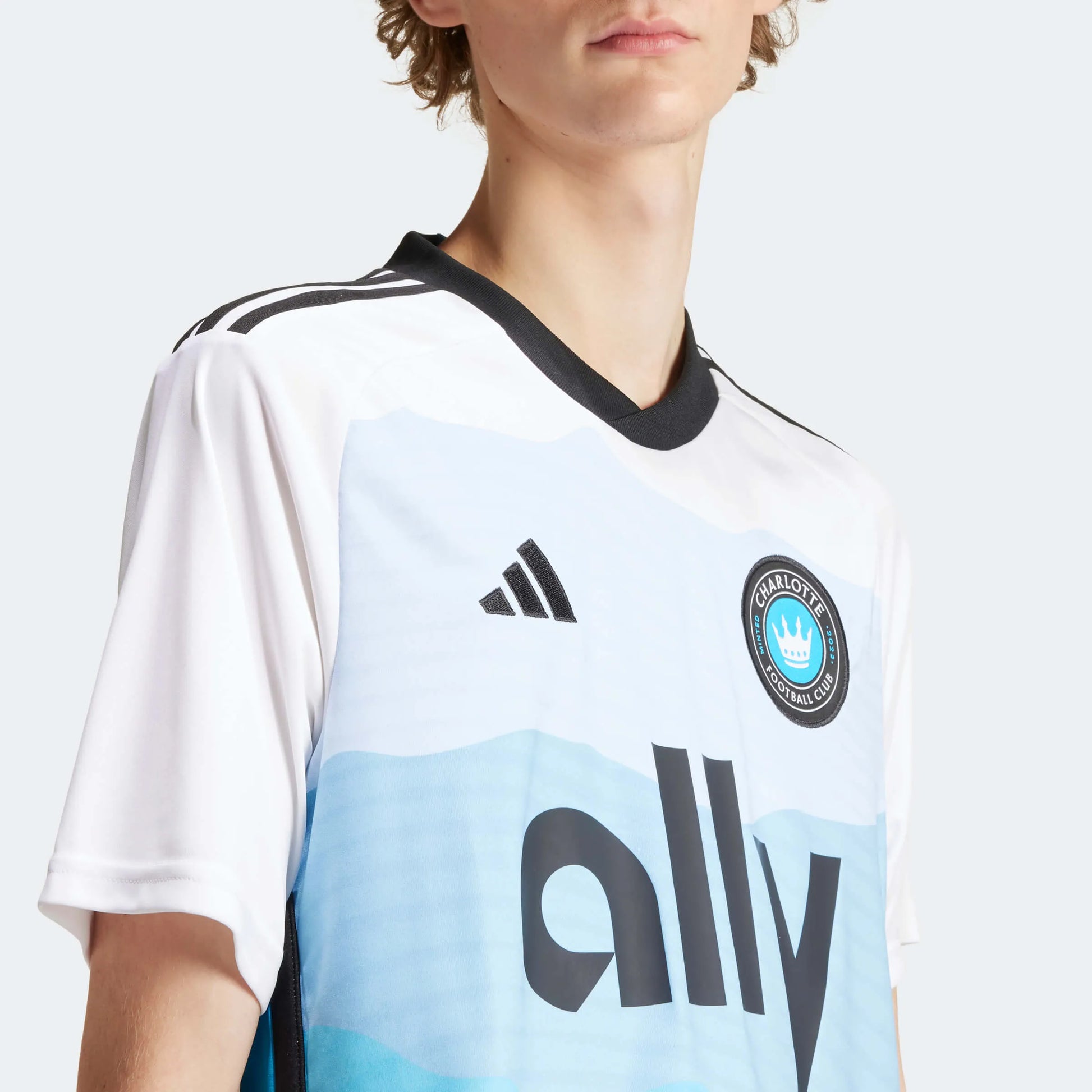 adidas 2024-25 Charlotte FC Men's Stadium Home Jersey (Detail 1)