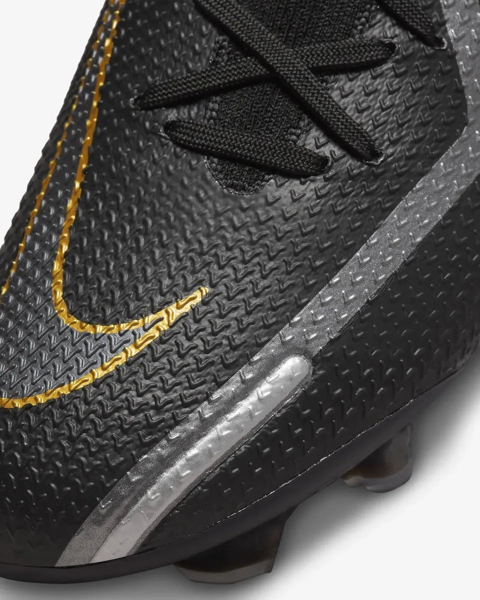 Nike Phantom GT2 Elite DF FG - Black-Dark Grey-Gold (Detail 2)