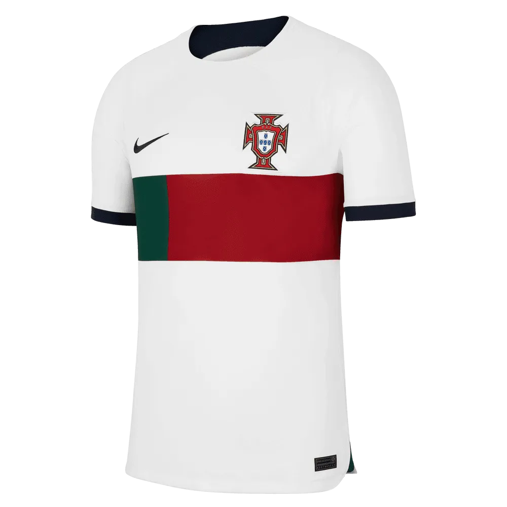 Nike 2022-23 Portugal Away Jersey - White-Red-Green (Front)