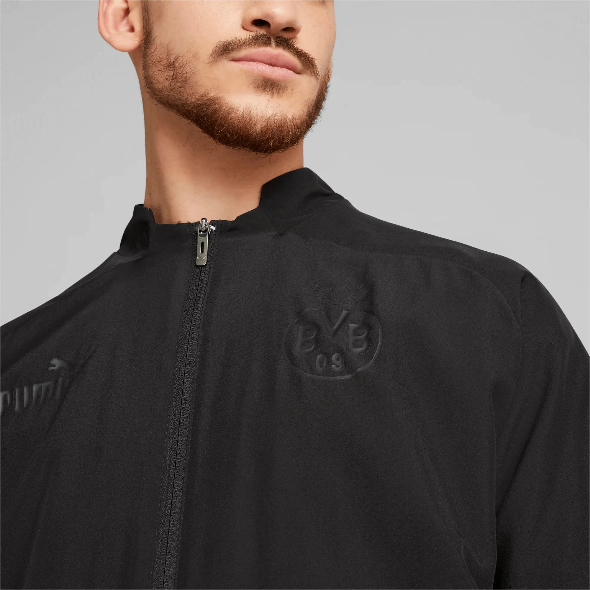Puma 2023 Borussia Dortmund Pre-Match Jacket - Black (Detail 1)