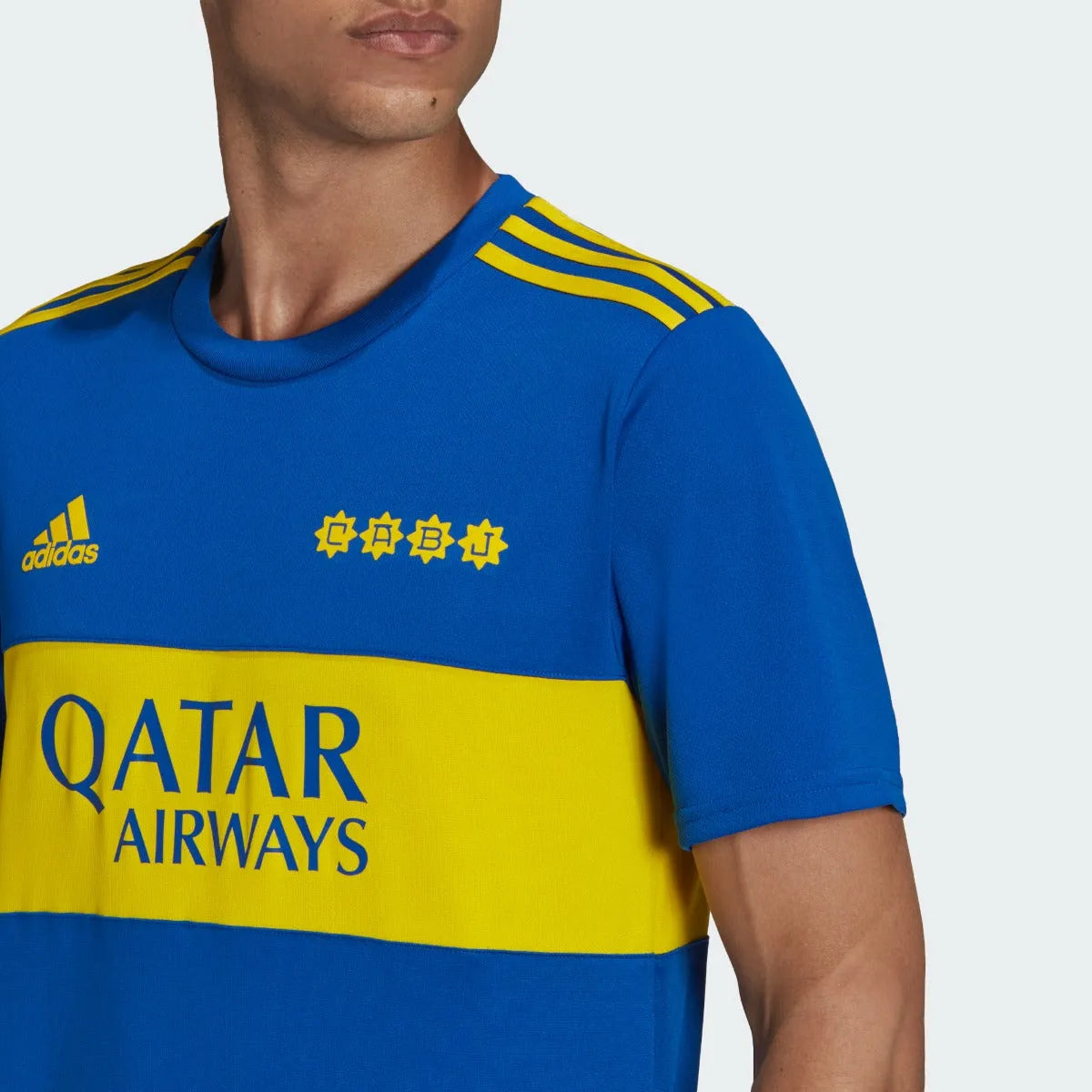 Adidas 2021-22 Boca Juniors Home Jersey - Power Blue-Yellow (Detail 1)