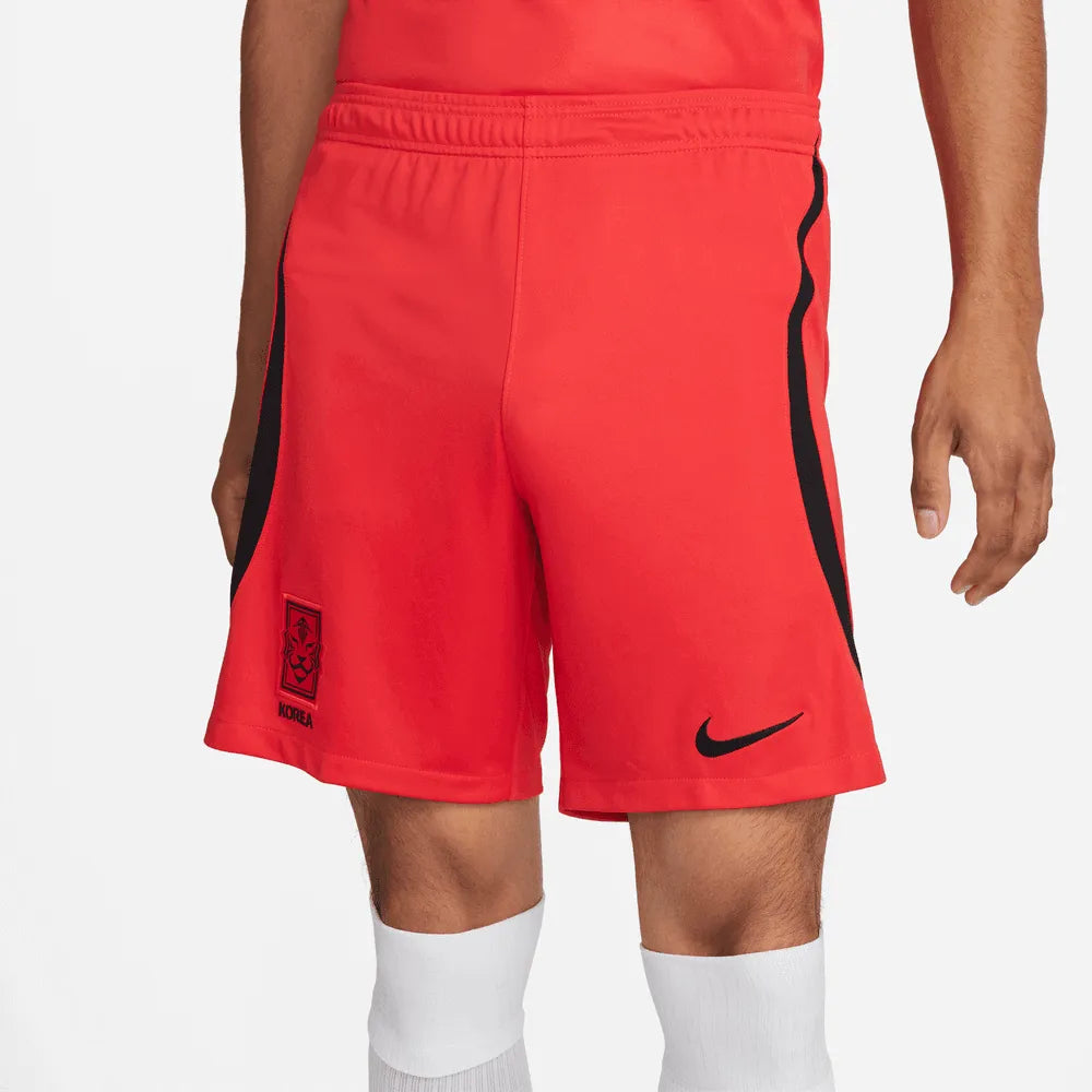 Nike 2022-23 Korea Home Stadium Shorts - Global Red-Black (Front)