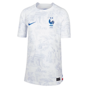 Nike 2022-23 France Away Youth Jersey White-Royal (Front)