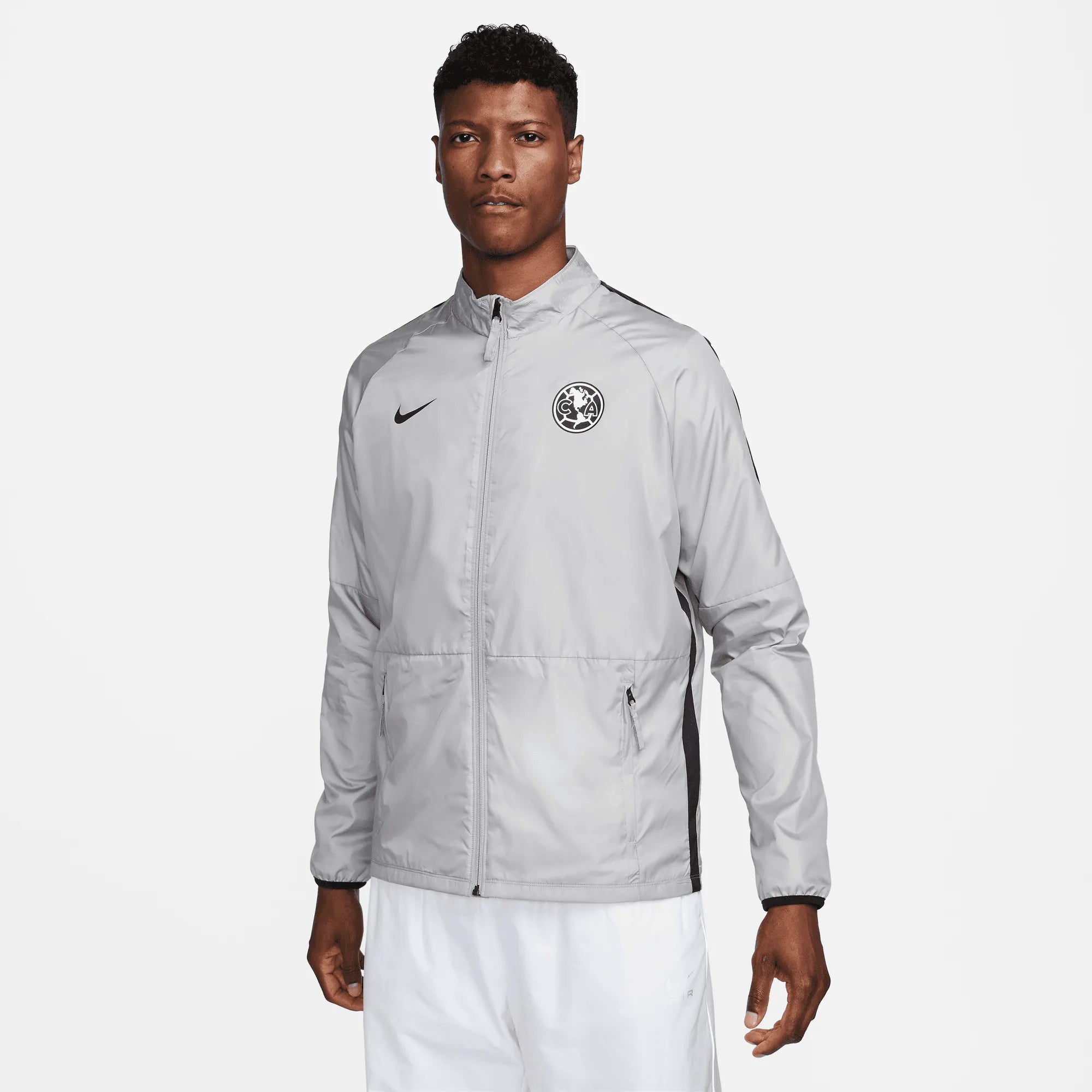 Nike 2022-23 Club America Repel Academy AWF Full-Zip Jacket - Grey (Model - Front)